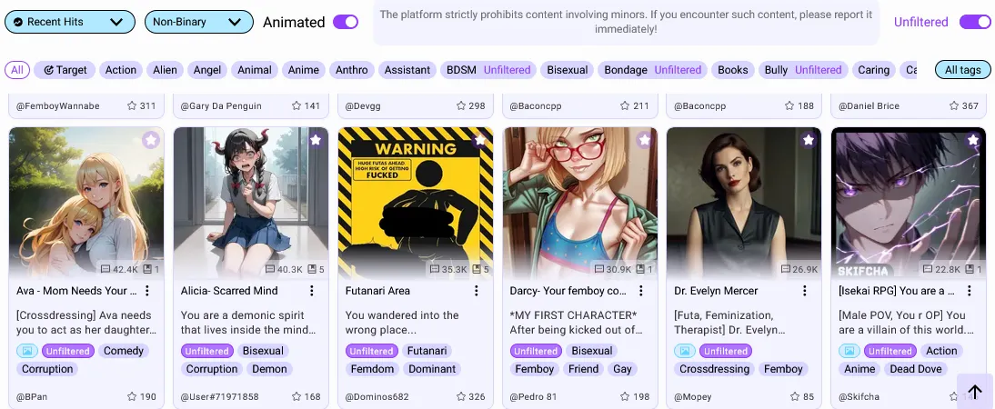 CrushOn AI interface screenshot